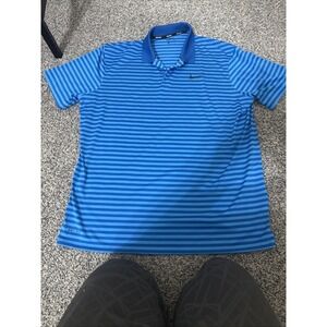 Nike Dryfit Golf Short Sleeve Rare Print. Blue.